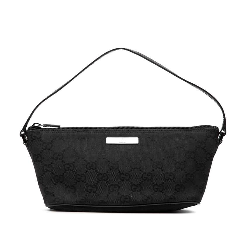 Gucci GG Canvas Boat Black Canvas Good condition - Front View
