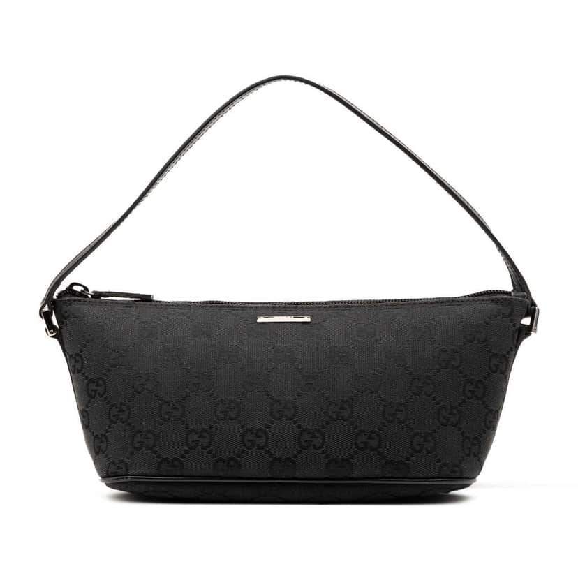 Gucci GG Canvas Boat Black Canvas Good condition - Front View