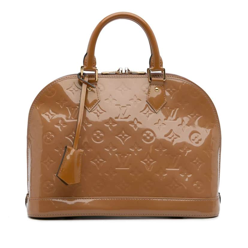 Louis Vuitton Monogram Vernis Alma PM Brown Leather Good condition - Front View