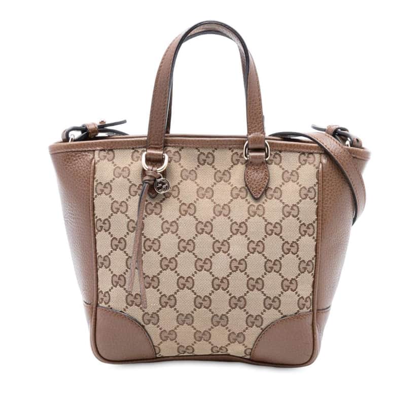 Gucci Small GG Canvas Bree Satchel Brown Canvas Good condition - Front View