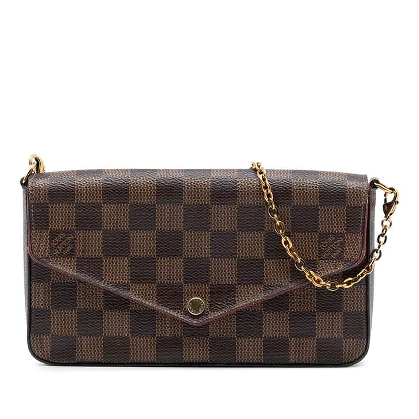 Louis Vuitton Damier Ebene Pochette Felicie Brown Good condition - Front View
