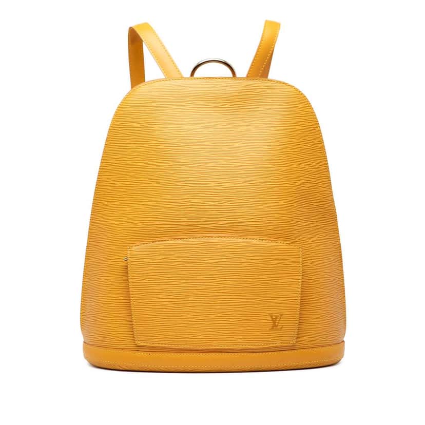 Louis Vuitton Epi Gobelins Yellow Leather Good condition - Front View