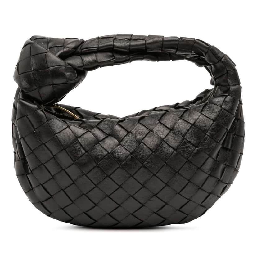 Bottega Veneta Mini Nappa Intrecciato Jodie Black Leather Good condition - Front View