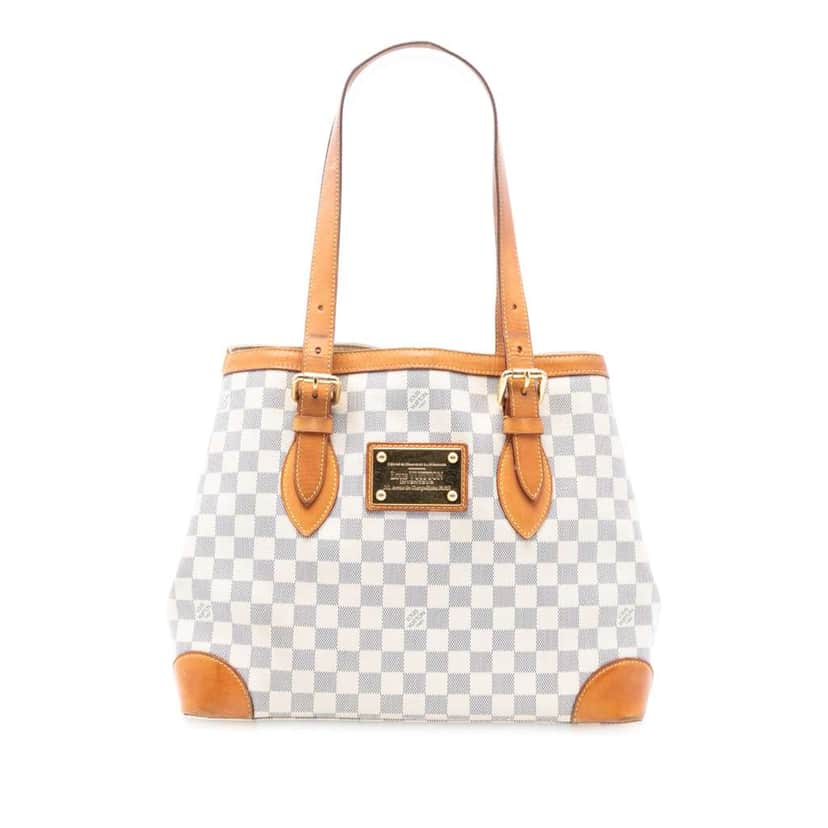 Louis Vuitton Damier Azur Hampstead MM White Good condition - Front View