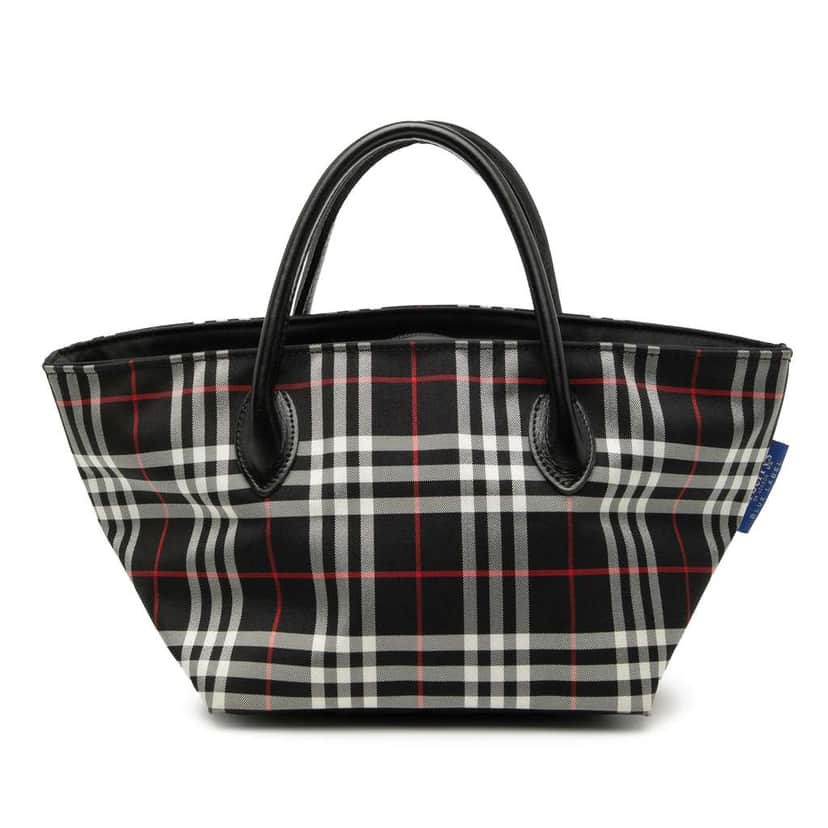 Burberry House Check Nylon Handbag Black Very good condition - Front View