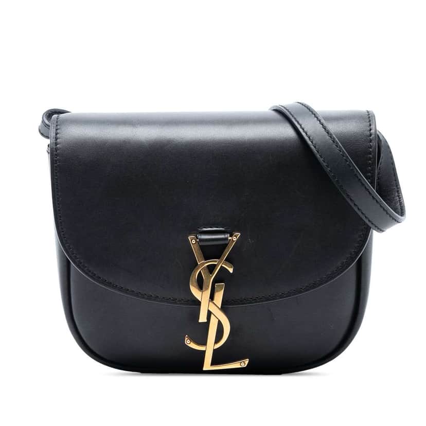 Saint Laurent Small Leather Monogram Kaia Crossbody Black Leather Very good condition - Front View