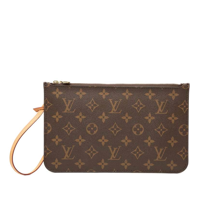 Louis Vuitton Monogram Neverfull Pouch Brown Good condition - Front View