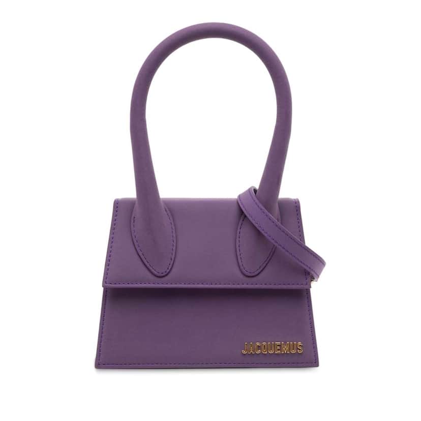 Jacquemus Leather Le Chiquito Moyen Purple Leather Good condition - Front View