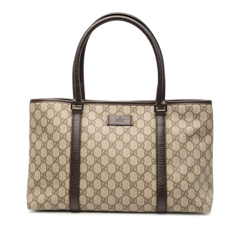 Gucci Medium GG Supreme Joy Tote Brown Canvas Good condition - Front View