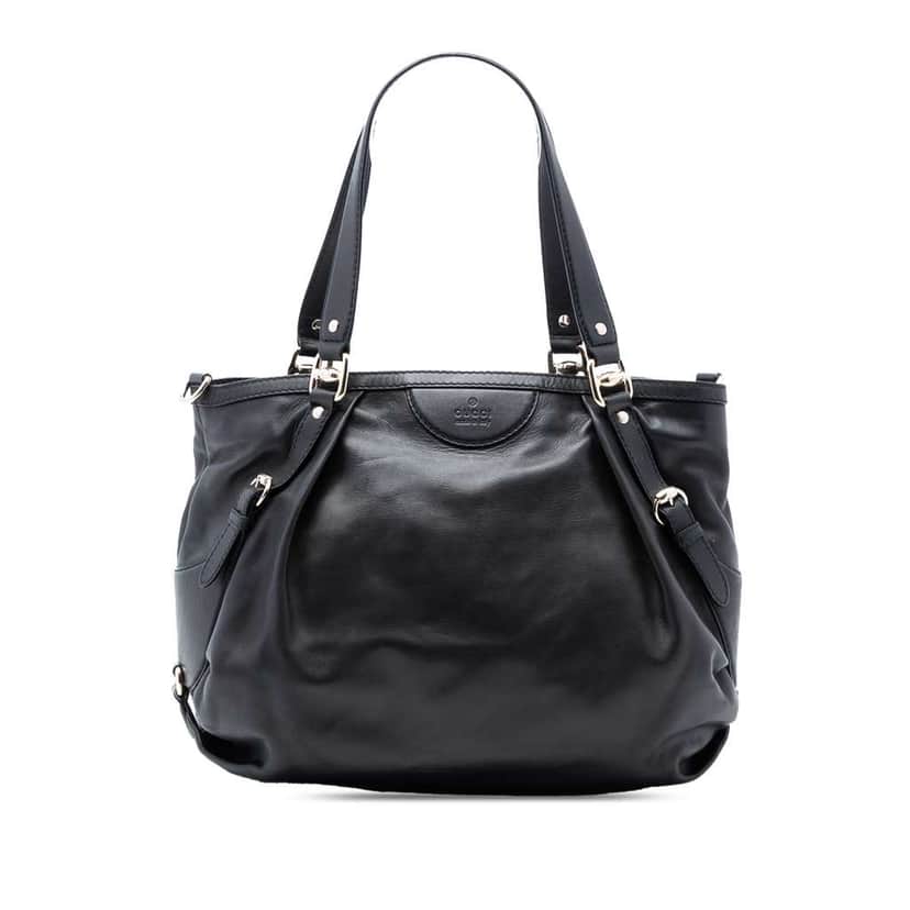 Gucci Leather Bridle Satchel Black Leather Good condition - Front View
