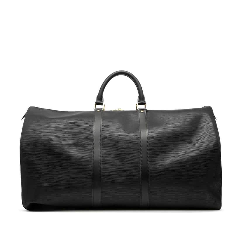 Louis Vuitton Epi Keepall 55 Black Leather Good condition - Front View
