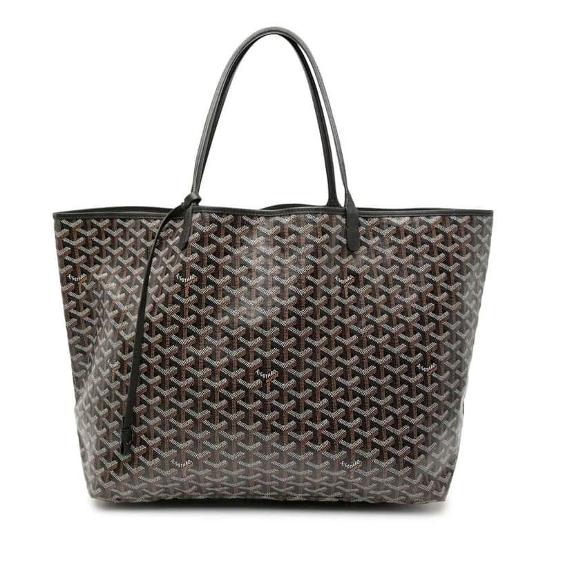 Goyard Goyardine Saint Louis GM Black Canvas Good condition - Front View