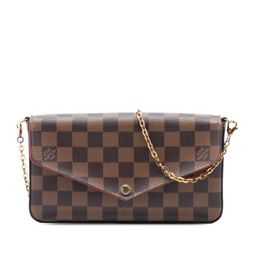 Louis Vuitton Damier Ebene Pochette Felicie Brown Good condition - Front View