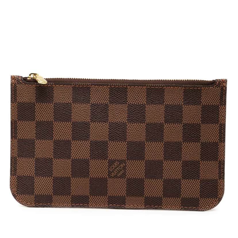 Louis Vuitton Damier Ebene Neverfull PM Pouch Brown Good condition - Front View