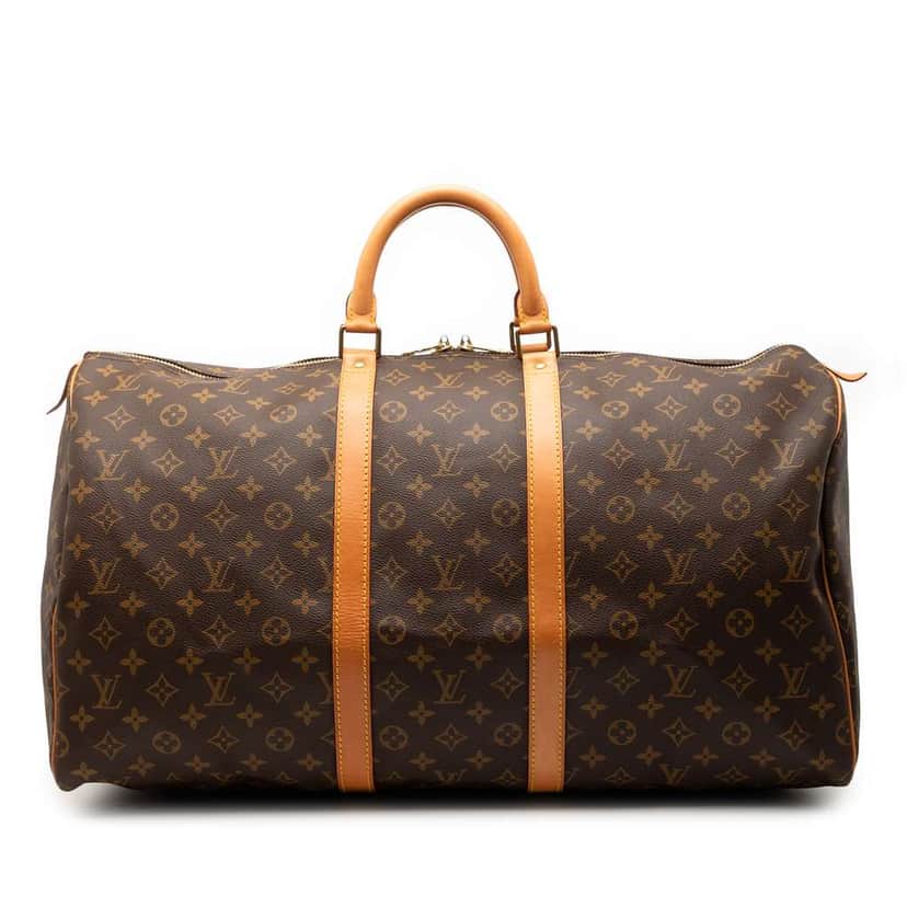 Louis Vuitton Monogram Keepall 55 Brown Good condition - Front View
