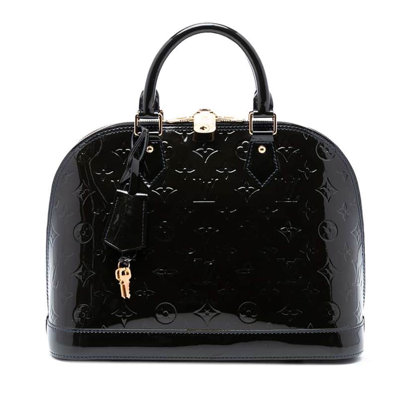 Louis Vuitton Monogram Vernis Alma PM Blue Leather Good condition - Front View