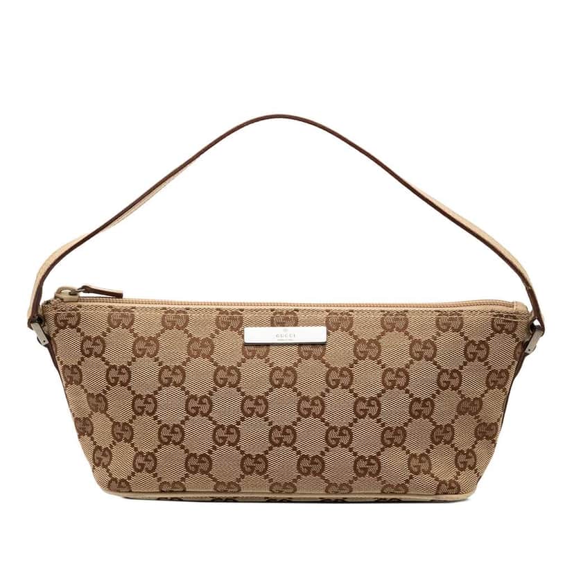 Gucci GG Canvas Boat Brown Canvas Good condition - Front View