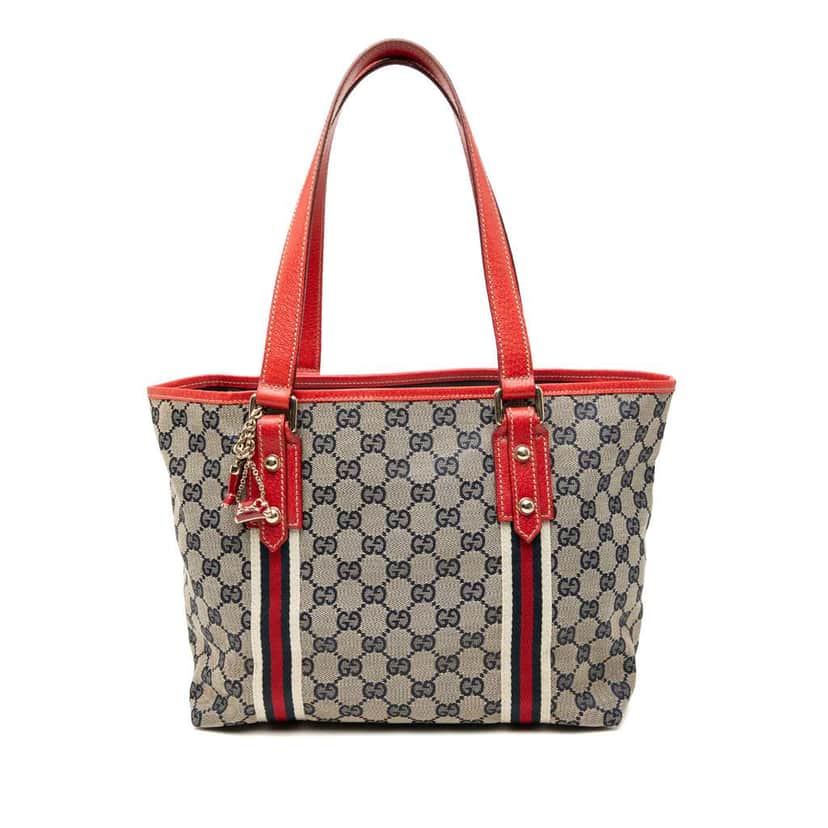 Gucci GG Canvas Jolicoeur Tote Brown Canvas Good condition - Front View