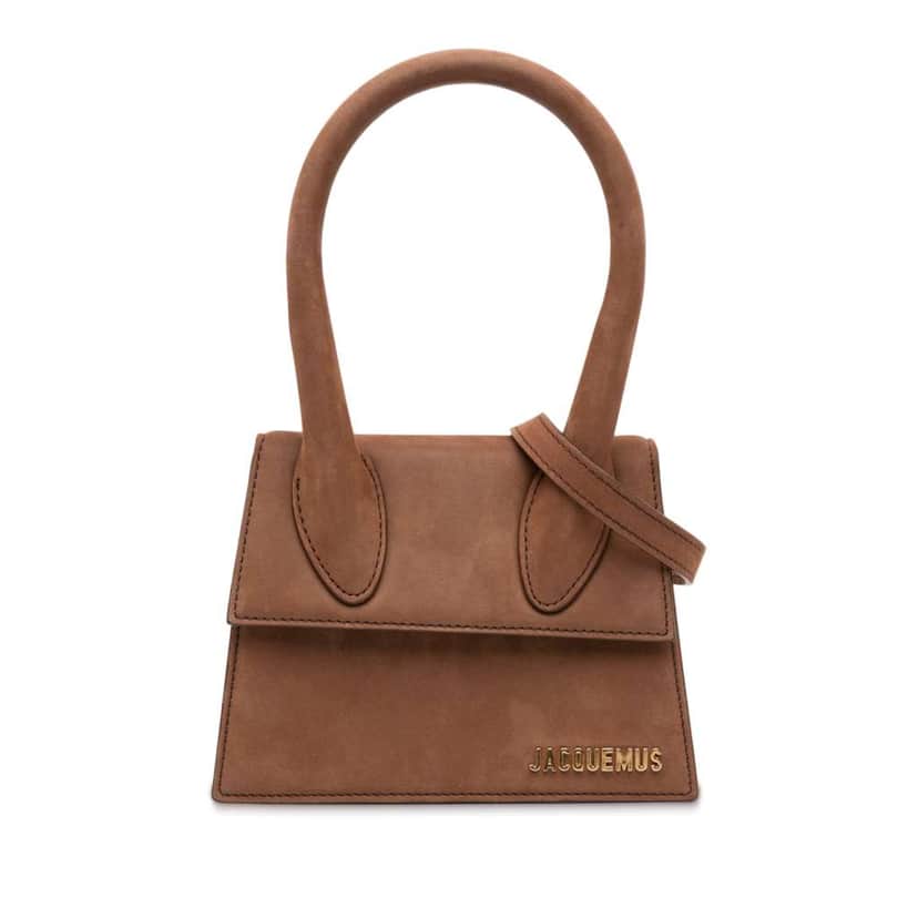 Jacquemus Nubuck Le Chiquito Moyen Brown Leather Good condition - Front View