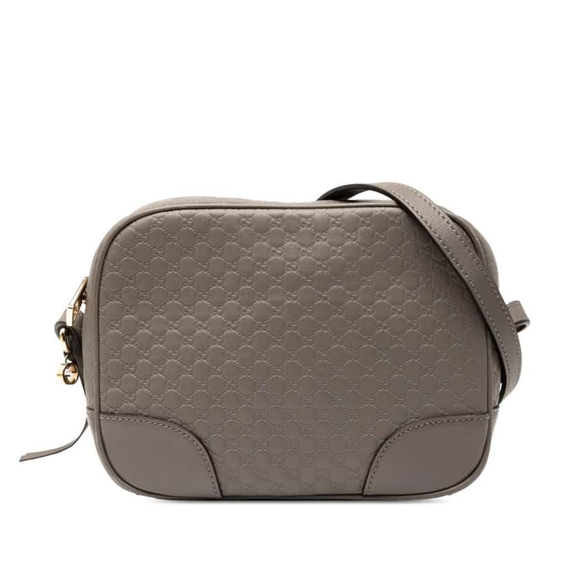 Gucci Microguccissima Bree Crossbody Grey Leather Good condition - Front View