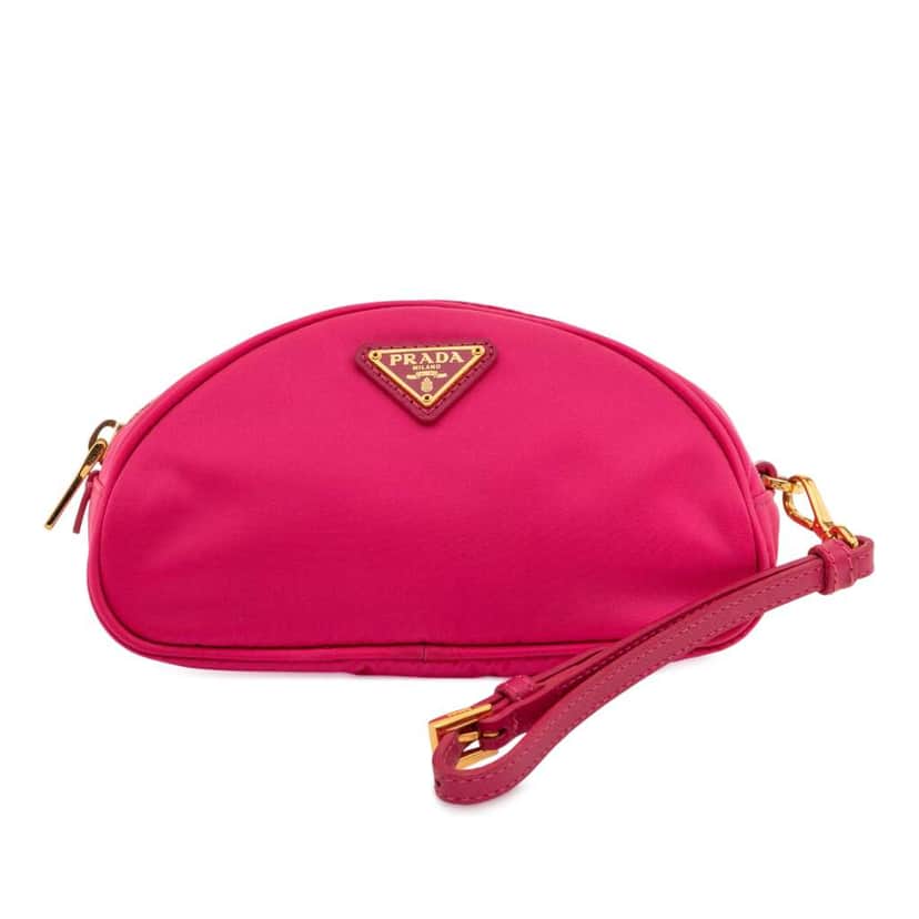 Prada Tessuto Pouch Pink Very good condition - Front View