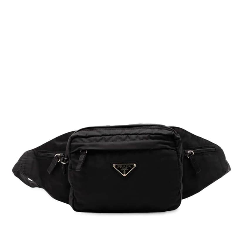 Prada Tessuto Belt Bag Black Good condition - Front View
