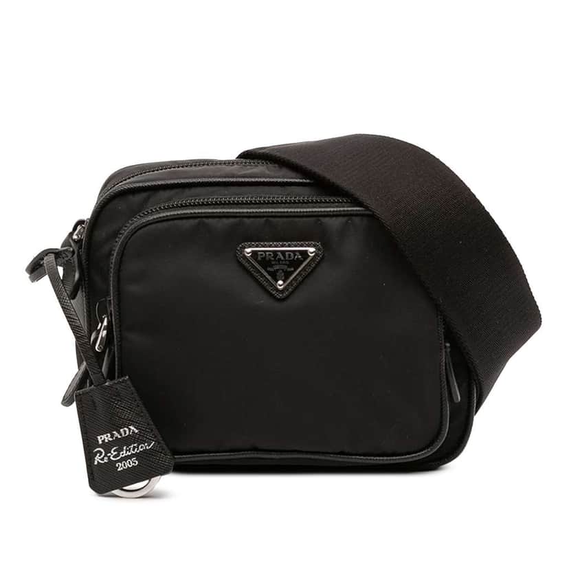Prada Tessuto Re Edition 2005 Camera Bag Black Good condition - Front View