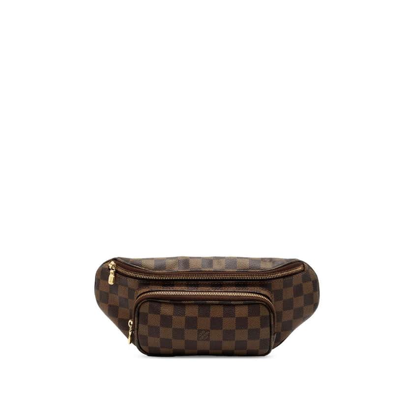 Louis Vuitton Damier Ebene Melville Belt Bum Bag Brown Good condition - Front View