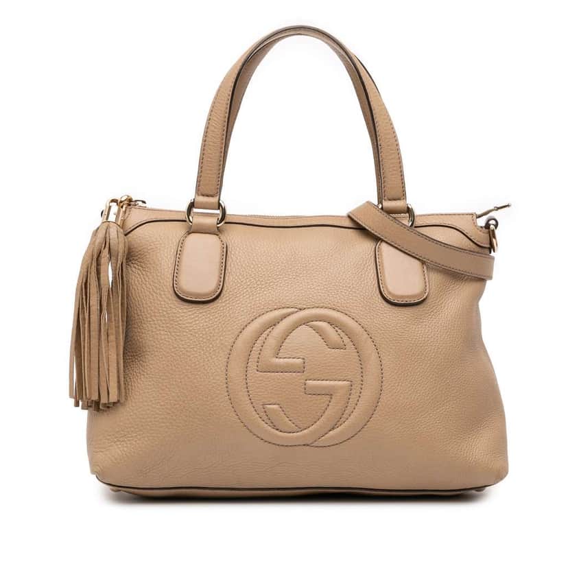 Gucci Small Leather Soho Working Satchel Brown Leather Good condition - Front View