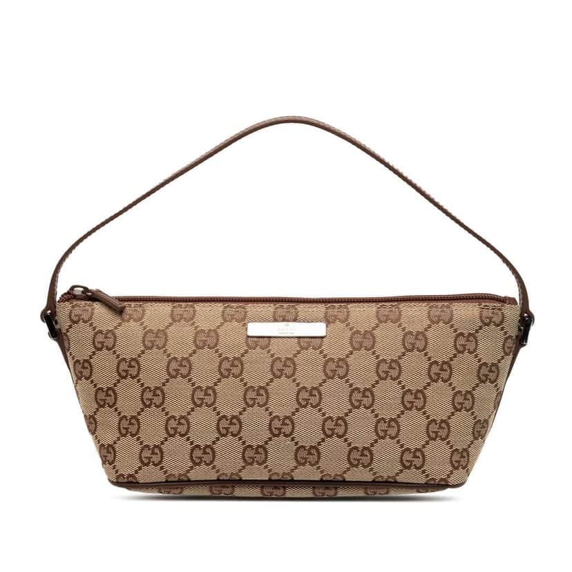 Gucci GG Canvas Boat Brown Canvas Good condition - Front View