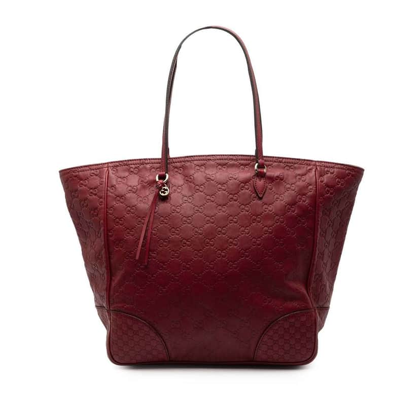 Gucci Guccissima Bree Tote Red Leather Good condition - Front View