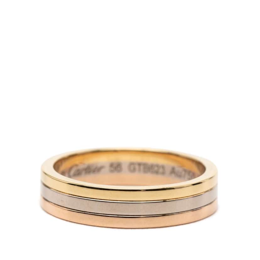 Cartier 18K Tricolor Gold Vendome Louis Cartier Wedding Band Gold Metal Good condition - Front View