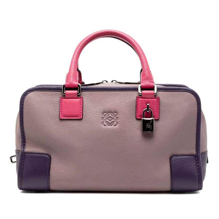 Loewe Tricolor Goatskin Amazona 28 Purple Leather Good condition - Front View