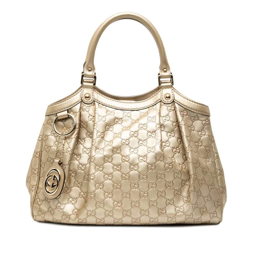Gucci Medium Guccissima Sukey Tote Gold Leather Good condition - Front View