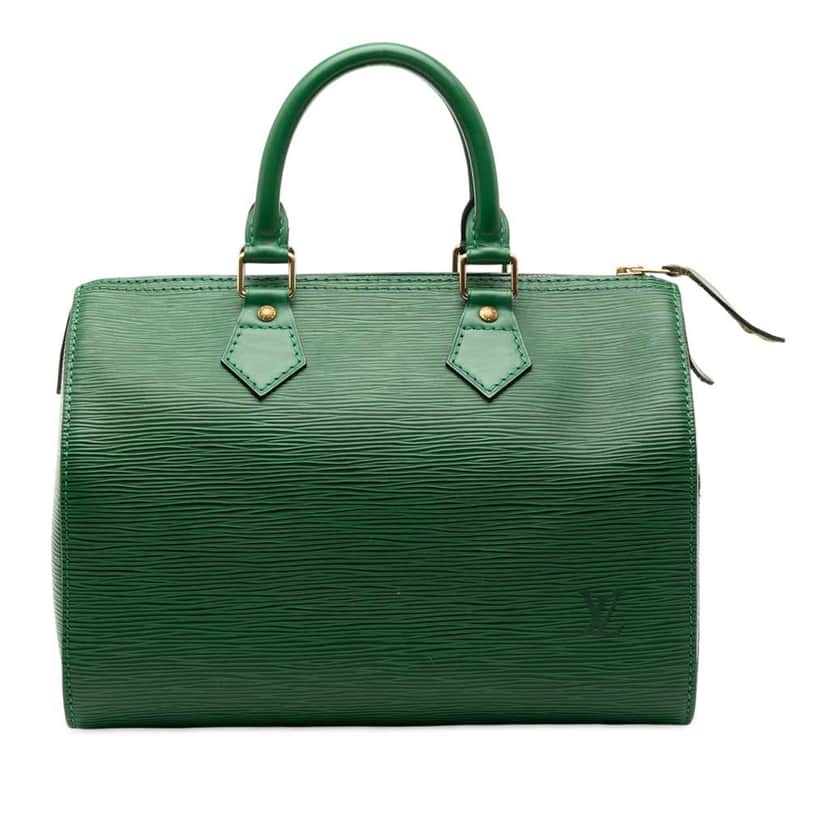 Louis Vuitton Epi Speedy 25 Green Leather Good condition - Front View
