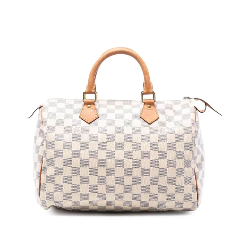 Louis Vuitton Damier Azur Speedy 30 White Very good condition - Front View