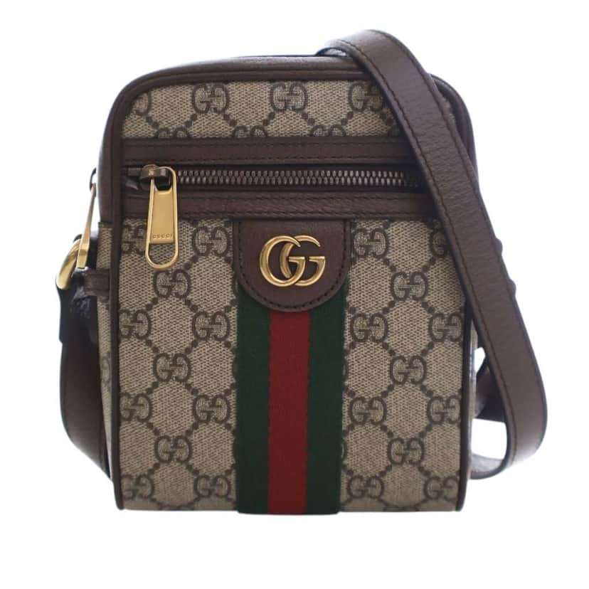 Gucci Mini GG Supreme Ophidia Crossbody Brown Canvas Good condition - Front View