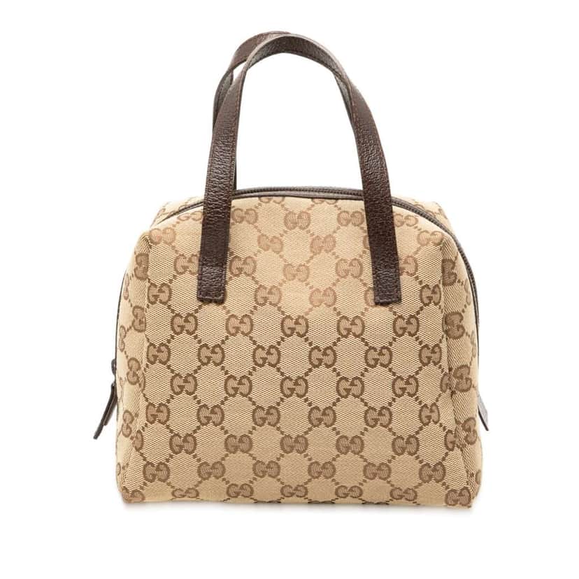 Gucci Mini GG Canvas Balthus Tofu Bag Brown Canvas Good condition - Front View