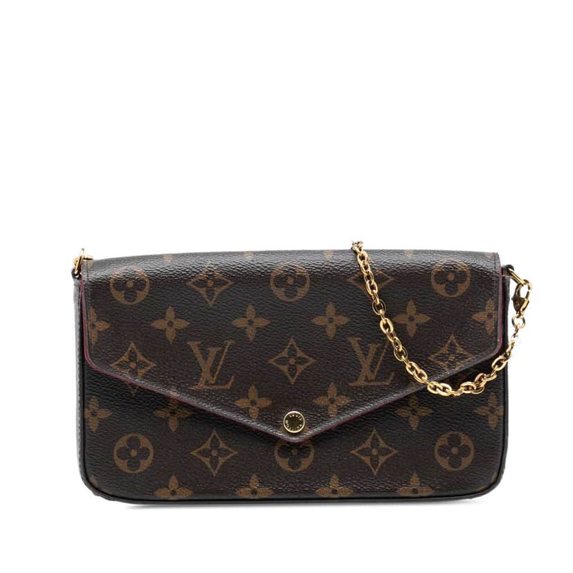 Louis Vuitton Monogram Pochette Felicie Brown Good condition - Front View