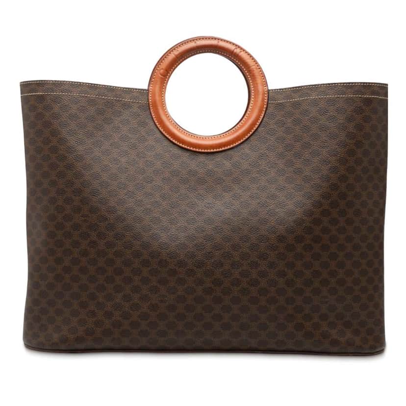 Celine Macadam Coated Canvas Tote Brown Canvas Good condition - Front View