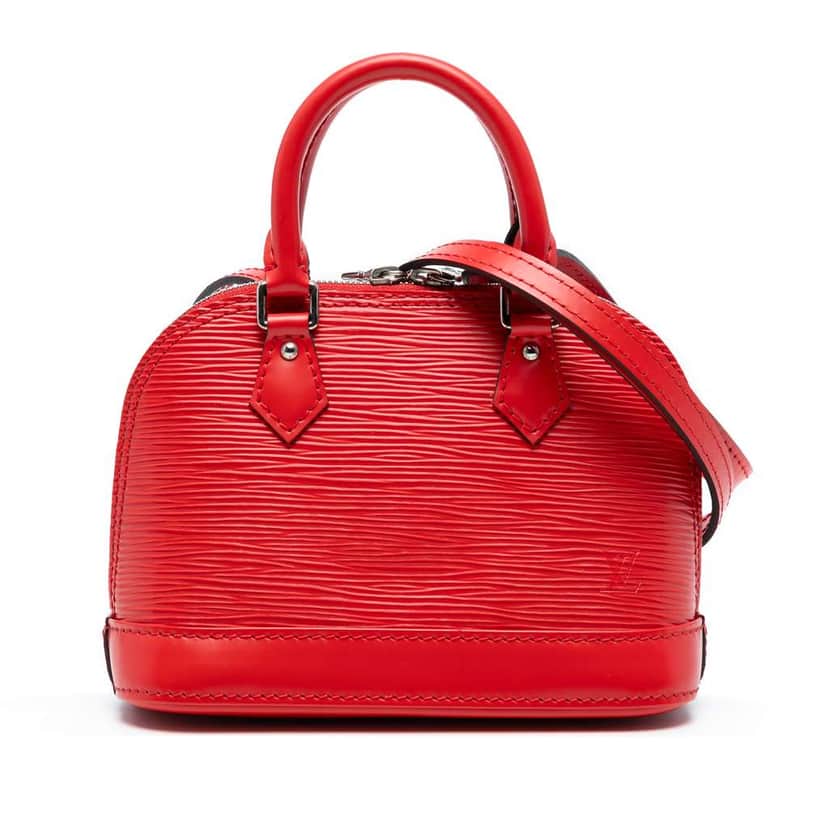 Louis Vuitton Epi Nano Alma Red Leather Good condition - Front View