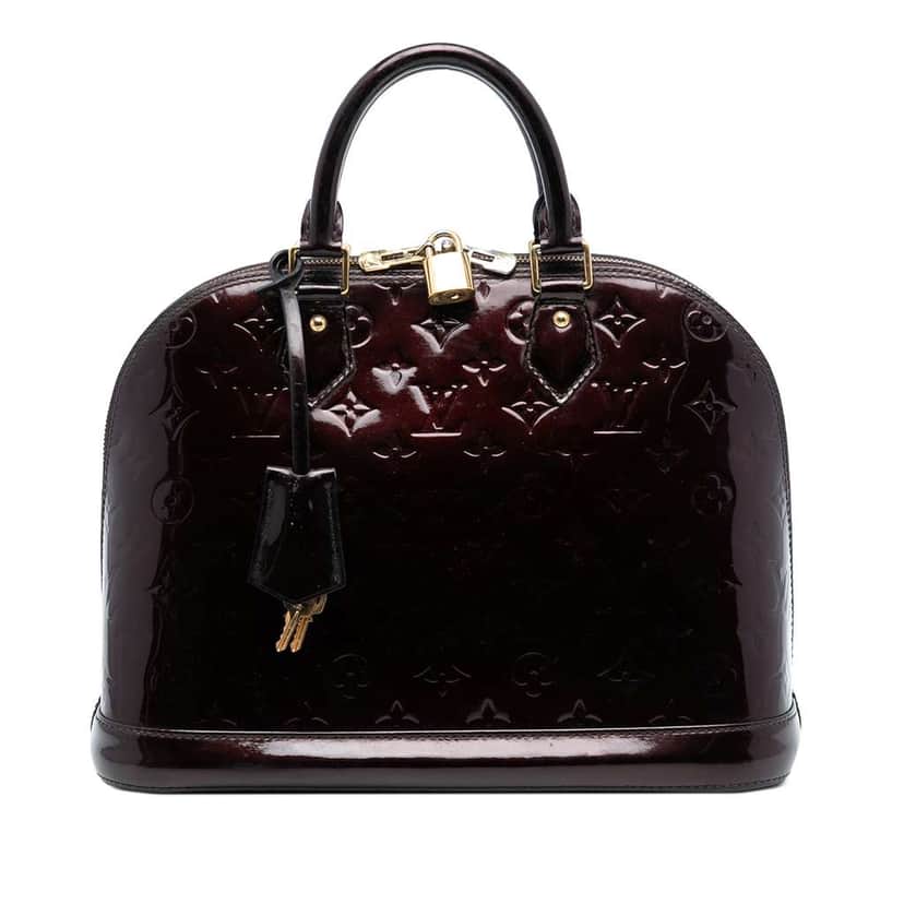 Louis Vuitton Monogram Vernis Alma PM Purple Leather Good condition - Front View