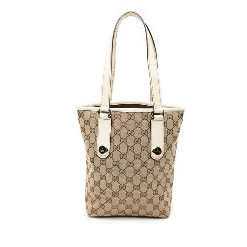 Gucci GG Canvas Charmy Tote Brown Canvas Very good condition - Front View