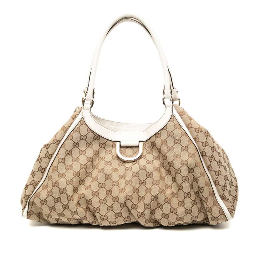 Gucci GG Canvas Abbey D Ring Shoulder Bag Brown Canvas Good condition - Front View