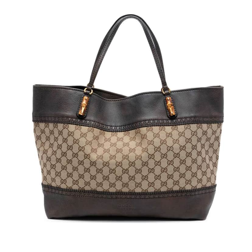 Gucci Large GG Canvas Laidback Crafty Tote Brown Canvas Good condition - Front View