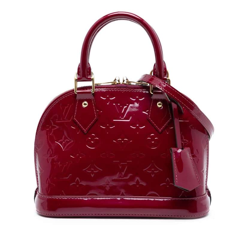 Louis Vuitton Monogram Vernis Alma BB Red Leather Good condition - Front View