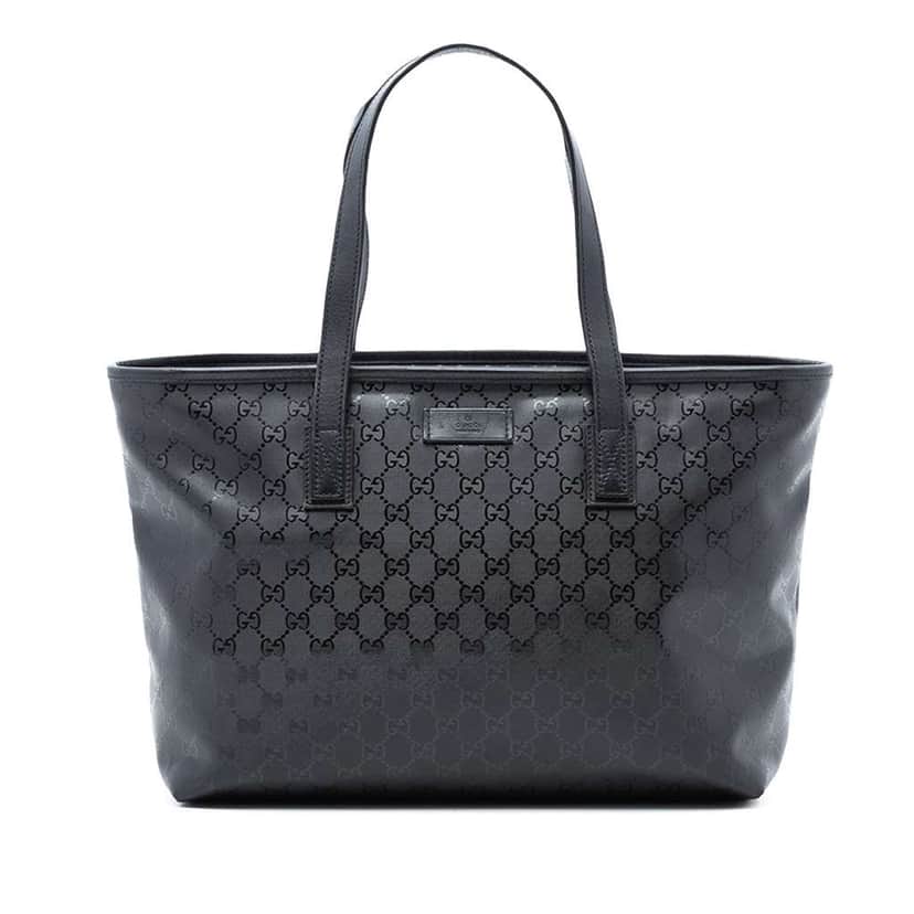 Gucci Medium GG Imprime Tote Black Canvas Very good condition - Front View