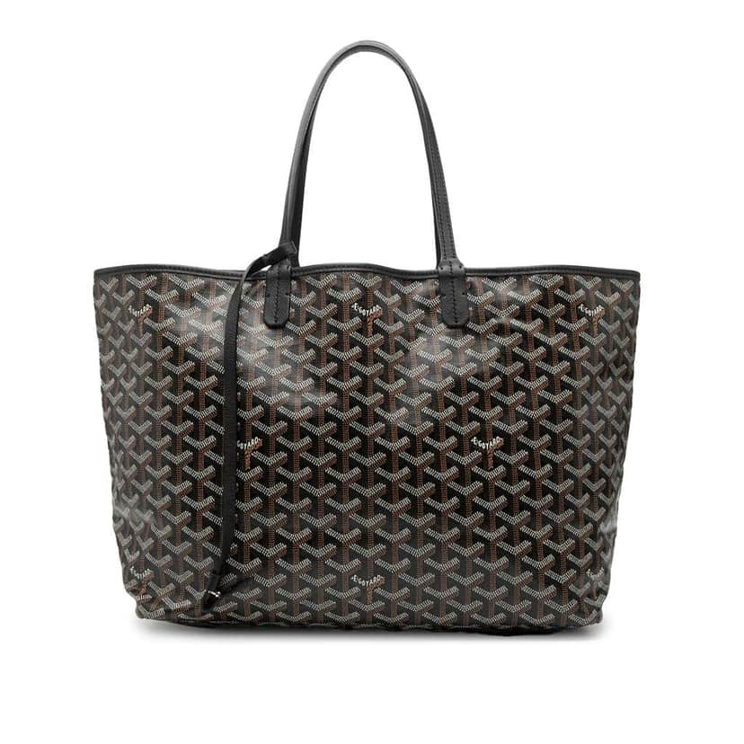 Goyard Goyardine Saint Louis PM Black Canvas Very good condition - Front View