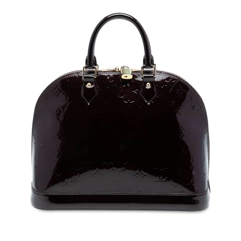 Louis Vuitton Monogram Vernis Alma MM Purple Leather Good condition - Front View