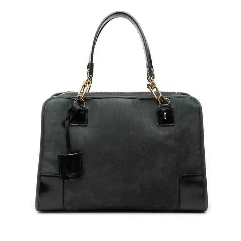 Loewe Suede Amazona 35 Black Leather Good condition - Front View